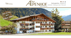 Desktop Screenshot of hotel-alpenhof.at